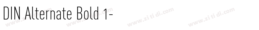 DIN Alternate Bold 1字体转换